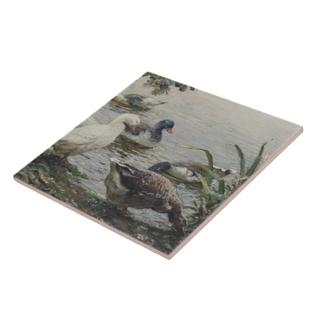 Vintage Abbott Fuller Graves The Duck Pond Tile (Side)