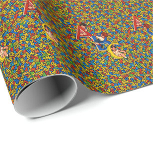 Vintage ABC Children’s Alphabet Illustration Wrapping Paper