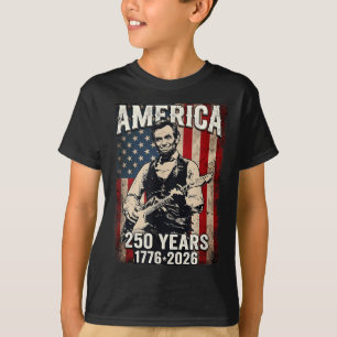 Vintage Abe Lincoln 16th President Playing Guitar T-Shirt