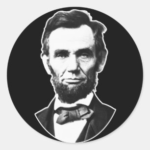 Vintage Abe Lincoln Classic Round Sticker