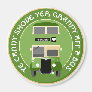 Vintage Aberdeen Double-decker bus Magnet