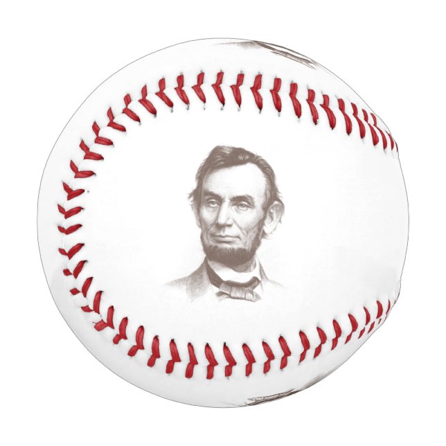 Vintage Abraham Lincoln Portrait Baseball (Front Left)