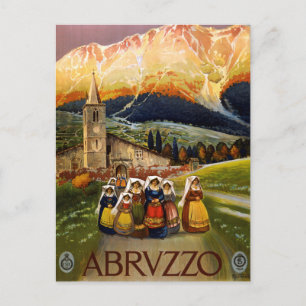 Vintage Abruzzo Italy Travel Postcard