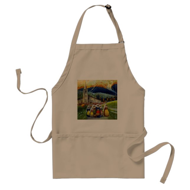 Vintage Abruzzo Italy Travel Poster Standard Apron (Front)