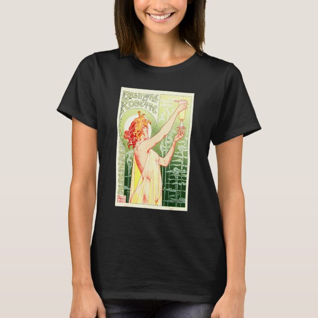 Vintage Absinthe Poster T-Shirt (Front)