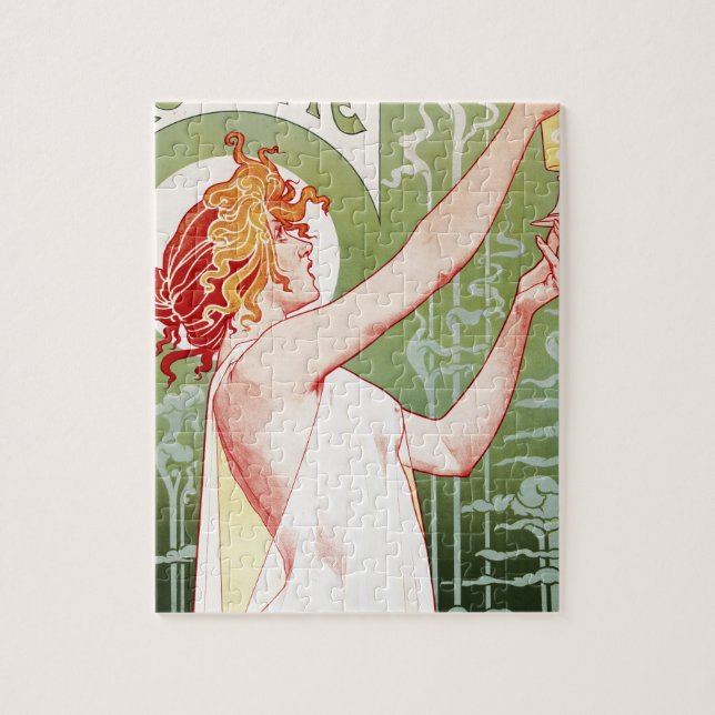 Vintage Absinthe Robette Ad Art Nouveau Jigsaw Puzzle (Vertical)