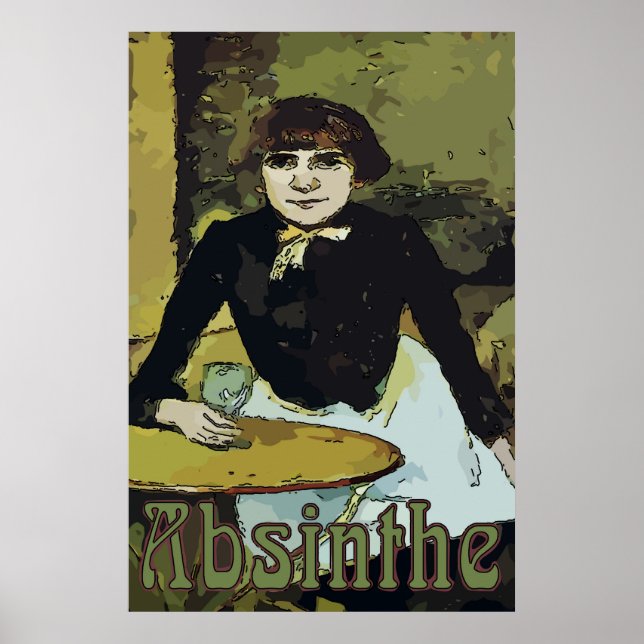 Vintage Absinthe Woman, Poster (Front)