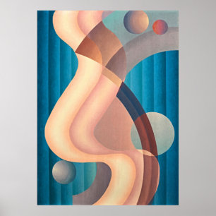 Vintage Abstract Art: Composition No. 6 Poster