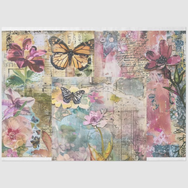 Vintage Abstract Art Decoupage Tissue Paper (Front)