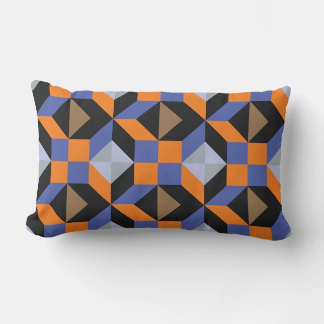 Vintage abstract background lumbar cushion (Front)