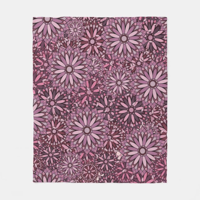 Vintage abstract background. Mandala style. seamle Fleece Blanket (Front)