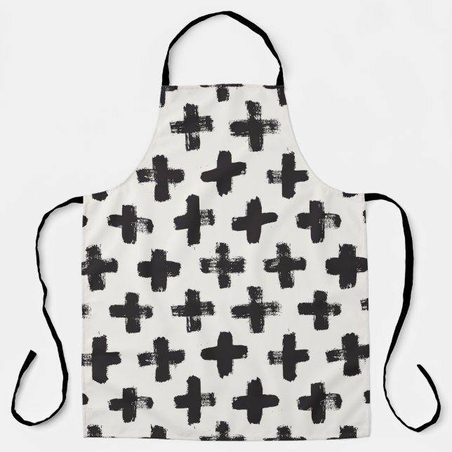 Vintage Abstract Brush Strokes Background Apron (Front)