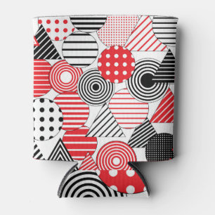 Vintage Abstract: Dots & Stripes Can Cooler