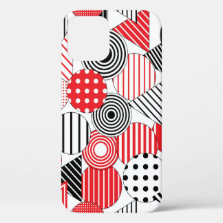 Vintage Abstract: Dots & Stripes iPhone 12 Case