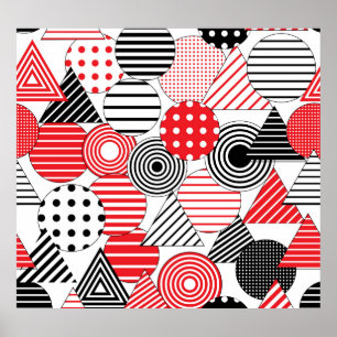 Vintage Abstract: Dots & Stripes Poster