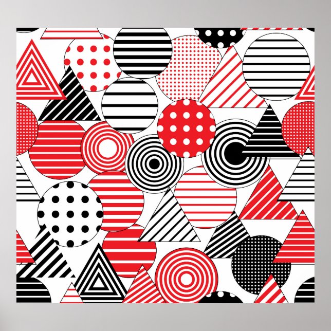 Vintage Abstract: Dots & Stripes Poster (Front)