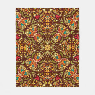 vintage abstract ethnic nature hand drawn ornament fleece blanket