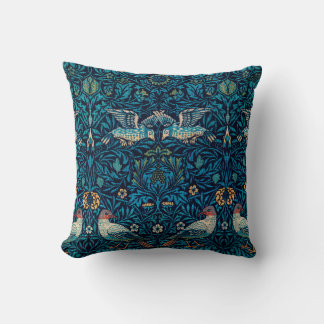 Vintage Abstract Floral Botanical & Bird Pattern   Cushion