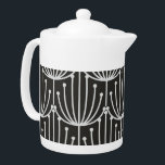 Vintage Abstract Floral in Black and White Pattern<br><div class="desc">Interesting and minimalistic are the words that come to mind as you look upon this classic retro abstract floral pattern in black and white that is oh so art deco and very elegant. This pattern from a bygone era translates perfectly to both fashion and home decor items. The perfect gift...</div>