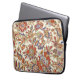 Vintage Abstract Floral Pattern Laptop Sleeve (Front Left)