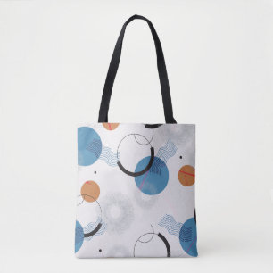 vintage abstract geometric and brush shapes seamle tote bag