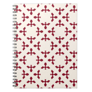 Vintage abstract geometric floral pattern. Seamles Notebook