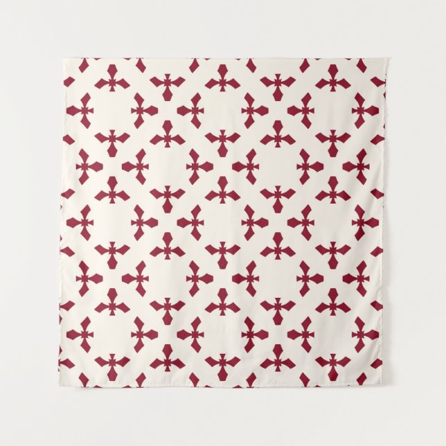 Vintage abstract geometric floral pattern. Seamles Tapestry (Front)