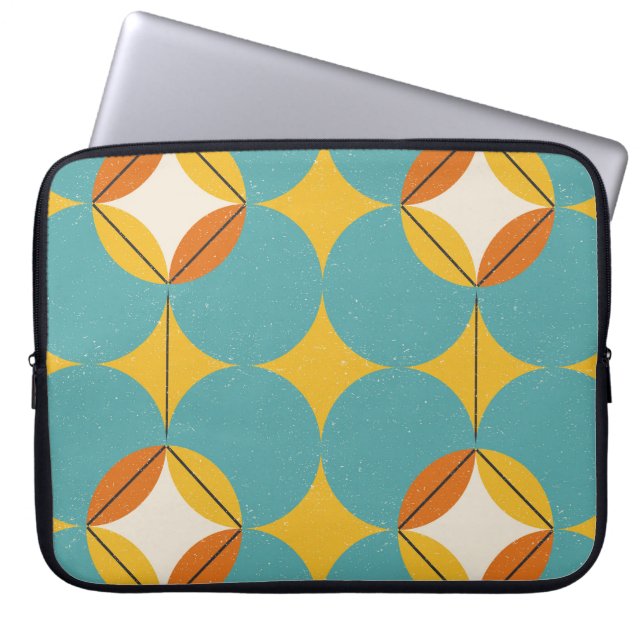 Vintage Abstract, Geometric Scandinavian Pattern. Laptop Sleeve (Front)