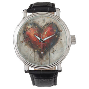 Vintage Abstract Hearts - eWatch Watch
