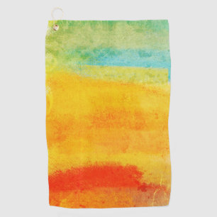 Vintage Abstract Painting Golf Towel