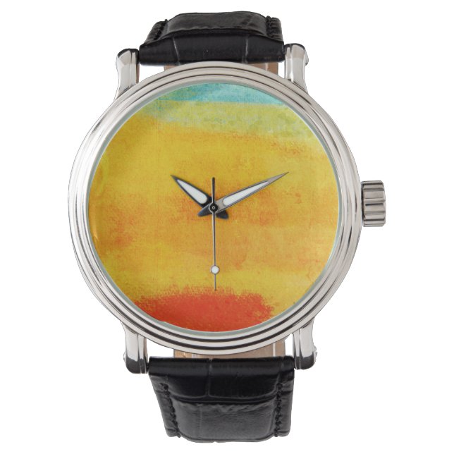 Vintage Abstract Painting Watch (Front)