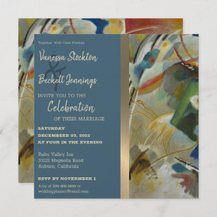 Vintage Abstract Painting Wedding Invitation