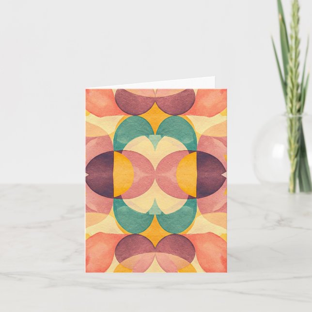 Vintage Abstract Pattern Invitation (Front)