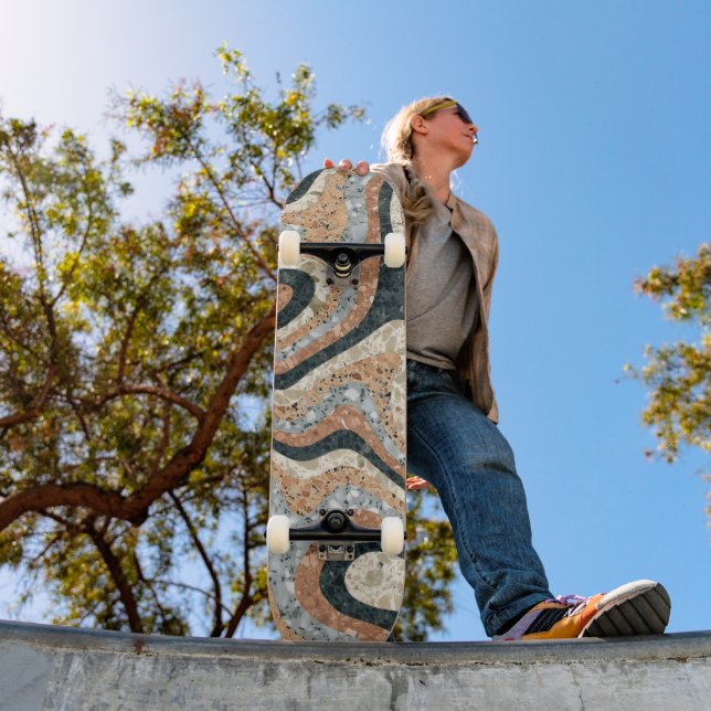 Vintage Abstract Quartz Stone Natural Skateboard (Outdoor 1)