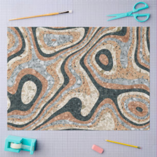 Vintage Abstract Quartz Stone Natural Tissue Paper