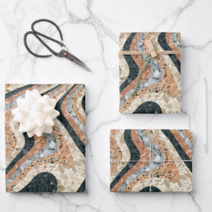 Vintage Abstract Quartz Stone Natural Wrapping Paper Sheet