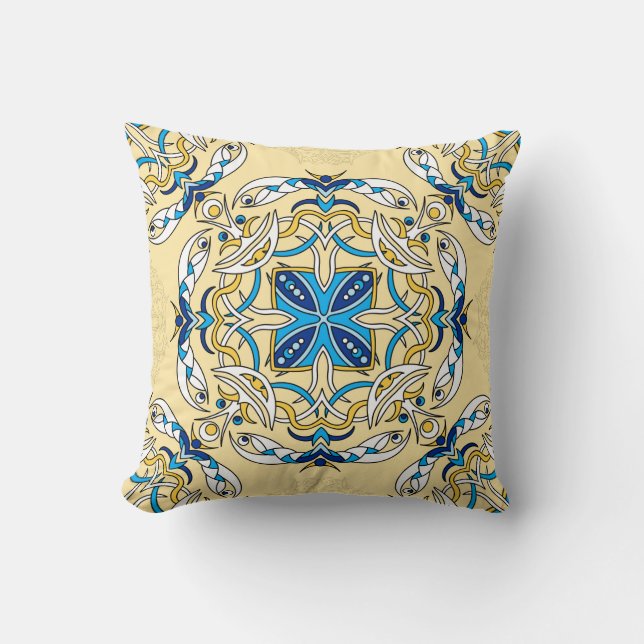 Vintage abstract seamless patchwork pattern. Arabi Cushion (Front)