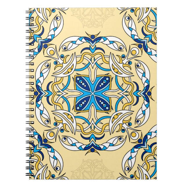 Vintage abstract seamless patchwork pattern. Arabi Notebook (Front)