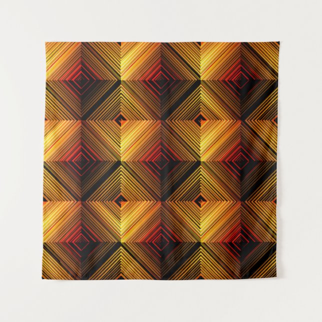 vintage abstract seamless pattern. Brown gradient  Tapestry (Front)