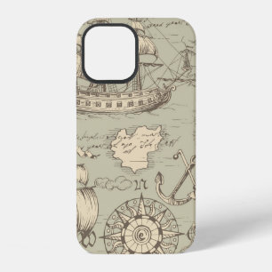 Vintage abstract seamless pattern on the theme of iPhone 12 case