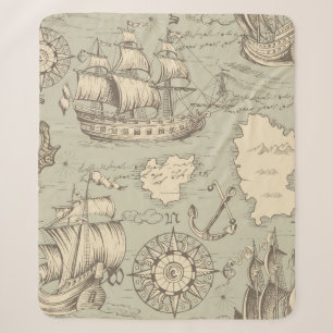 Vintage abstract seamless pattern on the theme of sherpa blanket