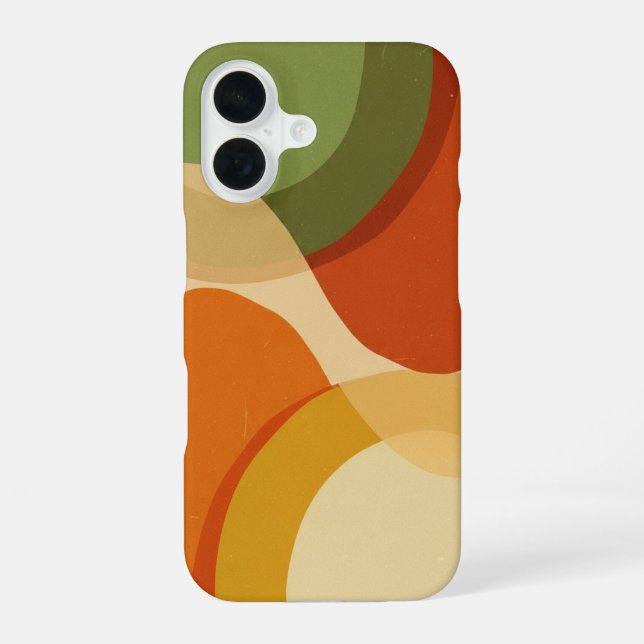 Vintage Abstract Shapes iPhone 16 Case (Back)