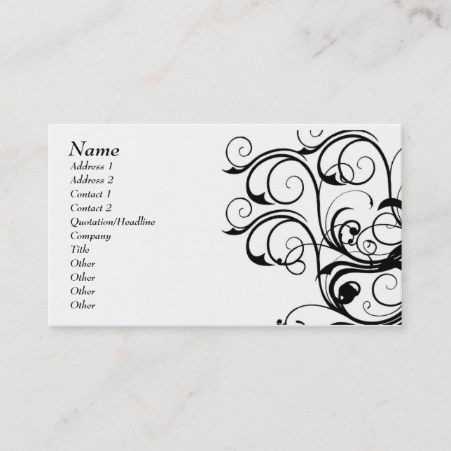 Vintage Abstract Template Card - Customised (Front)