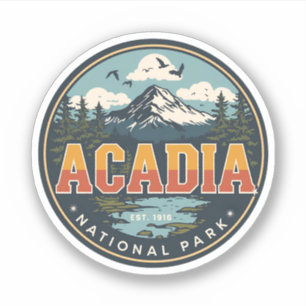 Vintage Acadia National park outdoor nature gifts
