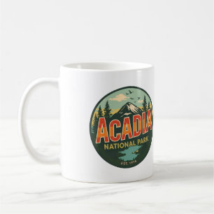 Vintage Acadia National park outdoor nature gifts Coffee Mug