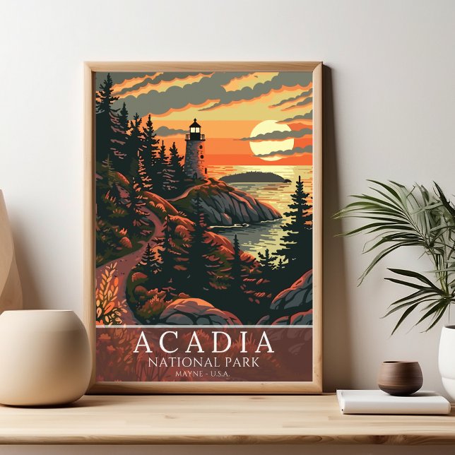 Vintage Acadia National Park – Timeless Landscape  Poster (Creator Uploaded)