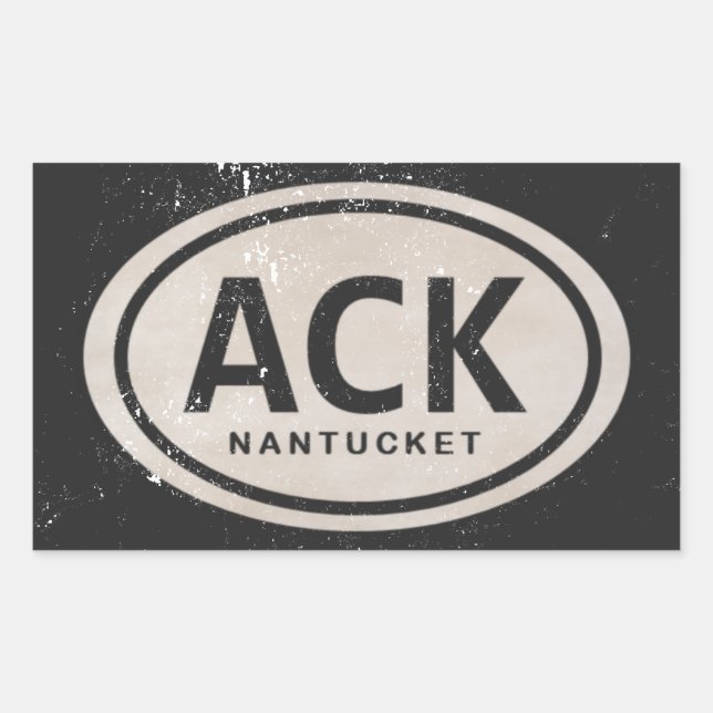 Vintage ACK Nantucket MA Beach Tag Stickers (Front)