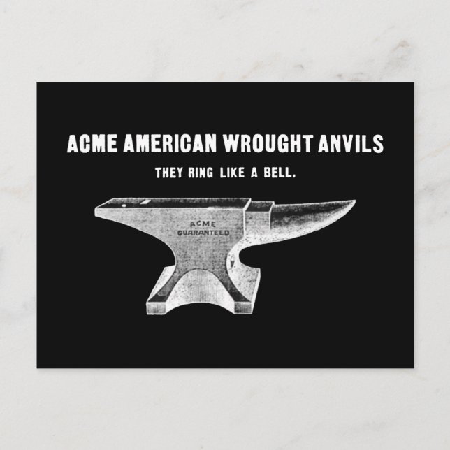 Vintage Acme Anvils Postcard (Front)