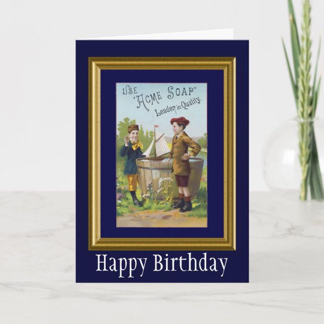 Vintage Acme Soap Ad Birthday  Card (Front)