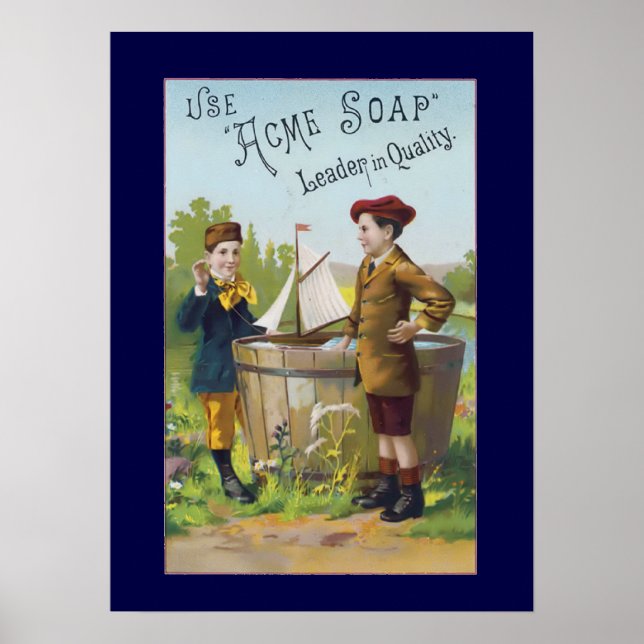 Vintage Acme Soap Ad Household Poster Print (Front)